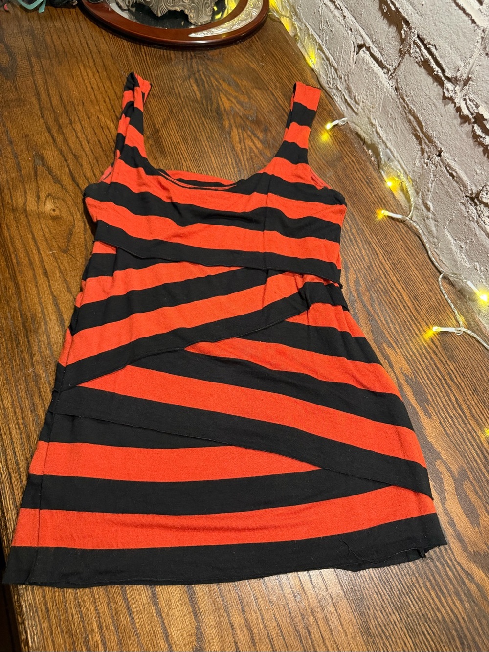 Bailey 44 Red and Black Striped Tank Top